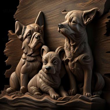 3D model dogs (STL)